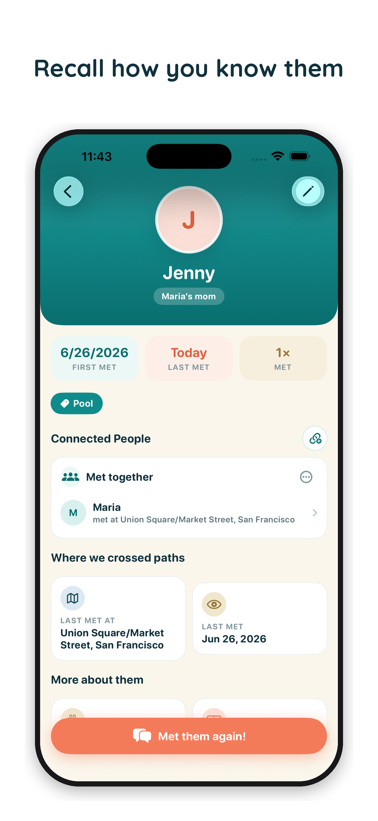 NameTime person detail screenshot